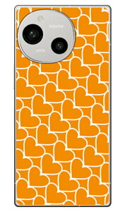 �n�[�g�X�g���C�v �I�����W×�z���C�g (�N���A) AQUOS R9 SH-51E A401SH SH-M28 SECOND SKIN �{�� �ی� �n�[�h�P�[�X �X�}�z�J�o�[�@��������