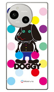 Doggy �}���`�J���[�h�b�g (�N���A) design by Moisture AQUOS R9 SH-51E A401SH SH-M28 SECOND SKIN �{�� �ی� �n�[�h�P�[�X �X�}�z�J�o�[�@��������