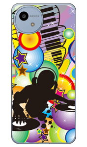 DJ���ς� (�N���A) design by Toshi AQUOS wish4 SH-52E SHG13 A402SH A403SH SH-M27 Coverfull �{�� �ی� �n�[�h�P�[�X �X�}�z�J�o�[�@��������