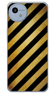 Cf LTD �u���b�N×�S�[���h�R���N�V�����V���[�Y �X�g���C�vA (�N���A) AQUOS wish4 SH-52E SHG13 A402SH A403SH SH-M27 Coverfull �{�� �ی� �n�[�h�P�[�X �X�}�z�J�o�[�@��������