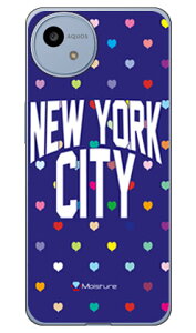 NYC �}���`�n�[�g�h�b�g�l�C�r�[ (�N���A) design by Moisture AQUOS wish4 SH-52E SHG13 A402SH A403SH SH-M27 SECOND SKIN �{�� �ی� �n�[�h�P�[�X �X�}�z�J�o�[�@��������