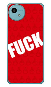 Cf LTD FUCK�i�t�@�b�N�j �� ���b�h (�N���A) AQUOS wish5 SH-52F A502SH SH-M32 Coverfull �{�� �ی� �n�[�h�P�[�X �X�}�z�J�o�[�@��������
