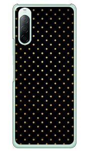 Cf LTD ブラック×ゴールドコレクションシリーズ ドット(小) (クリア) Xperia 10 II SO-41A・SOV43・A001SO・XQ-AU42 docomo・au・Y!mobile・MVNOスマホ(SIMフリー端末) Coverfull xperia 10 II ケース xperia 10 II