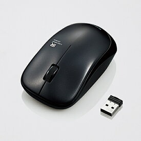 ELECOM（エレコム） ワイヤレスマウス USB 3ボタン IR LED 静音 省電力 シンメトリーデザイン PS5 ブラック M-IR07DRSBK