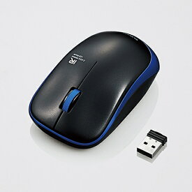 ELECOM（エレコム） ワイヤレスマウス USB 3ボタン IR LED 静音 省電力 シンメトリーデザイン PS5 ブルー M-IR07DRSBU