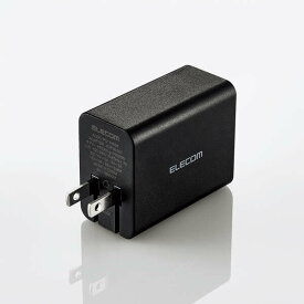 ELECOM（エレコム） ACアダプター ノートパソコン用 PD対応 65W タイプC 急速充電 GaN（窒化ガリウム） ブラック ACDC-PD1165BKUSB PD AC充電器 窒化ガリウム 高出力 小型 軽量 Type-C ノートPC スマートフォン タブレット 高速充電 65W 外出 出張 持ち運び