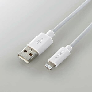ELECOM�i�G���R���j iPhone�P�[�u�� ���C�g�j���O�P�[�u�� 50cm iPad iPod �f�[�^�ʐM �[�d USB-A Lightning �z���C�g RoHS�w�ߏ����i10�����j MPA-UAL05WH