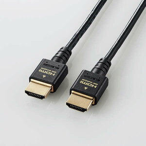 ELECOM�i�G���R���j HDMI �P�[�u�� HDMI2.1 �E���g���n�C�X�s�[�h �X���� 8K4K�Ή� 2m �u���b�N DH-HD21ES20BK