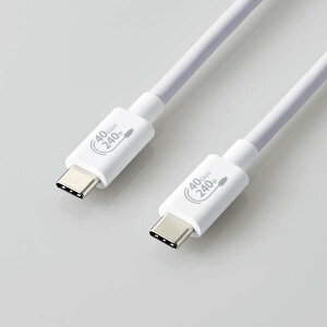 ELECOMiGRj USB Type-cP[u 4.0 PD EPRΉ 240W iUSB-C to USB-Cj 1m zCg USB4-CCPE10NWH