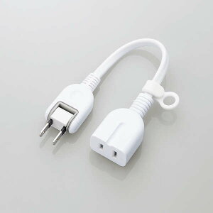 ELECOMiGRj R[h? d^bv RZg 0.1m 2P 1 قVb^[ ≏Lbv XCOvO ݂茊^Ot 125V 15A 1500W e[u^bv? zCg T-X01-2101WH