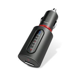 ELECOMiGRj FMgX~b^[/Bluetooth/USB|[gt/2.4A/܂[d/4`l/ubN LAT-FMBT02BK