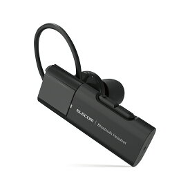 ELECOM（エレコム） ヘッドセット Bluetooth ワイヤレスイヤホン 連続通話最大5時間 充電2時間 USB Type-C端子 片耳 左右耳兼用 イヤーフックタイプ ブラック LBT-HSC10MPBK