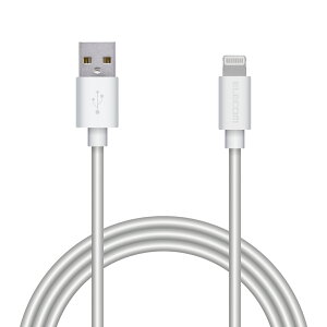 ELECOM�i�G���R���j Lightning�P�[�u��/�X�^���_�[�h/1.0m/�z���C�g MPA-UALA10WH