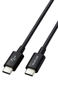 ELECOMiGRj ^CvC P[u USB Type C to Type C 1.2m PD 60WΉ y Chromebook Mac PC iPad Android Nintendo Switch  Type-C @Ή z ubN MPA-CCYS12NBK