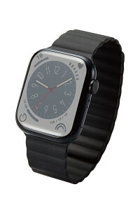 ELECOM�i�G���R���j �A�b�v���E�H�b�` �o���h Ultra / SE / Series 8 7 6 5 4 3 2 1 [ 49mm 45mm 44mm 42mm ] �V���R�� �}�O�l�b�g�� �x���g �ϏՌ� �u���b�N AW-45BDMAGBK