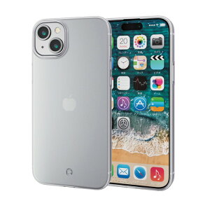 ELECOM�i�G���R���j iPhone 15 Plus �p �P�[�X �\�t�g �J�o�[ ���^ �J���������Y�ی�݌v �X�g���b�v�z�[���t �N���A PM-A23BUCTCR