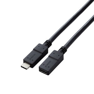 ELECOMiGRj USB Type C P[u 1m PD 60W USB3.2 y Type-C  Windows 11 10 macOS p\R MacBook iPhone Android X}z ^ubg eΉ z ubN USB3-ECC10BK