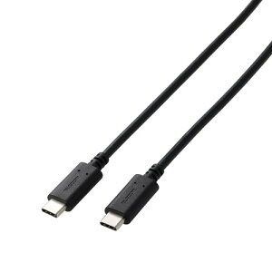 ELECOMiGRj USB Type-C P[u USB-C to USB-C USB2.0 2m PD 60W }[d y PS5 PS4 Rg[[ Ot HDD SSD  USB C @Ή z ] [dP[u ubN