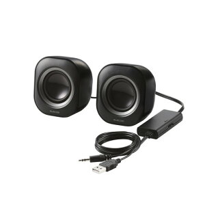 ELECOM iGRjPC Xs[J[ L 3.5mm dUSB-A ^ XeI őo4W(2W+2W) Av {[Rg[[t j^[Xs[J[ ubN