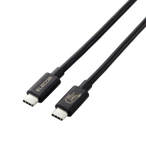 ELECOMiGRjTypeC P[u ( USB-C to C ) 1m [d / f[^] PD EPR 240W [d 5A USB4 y MacBook Surface iPad iPhone Galaxy Xperia Ή z ubN USB4-V2CCE10NBK