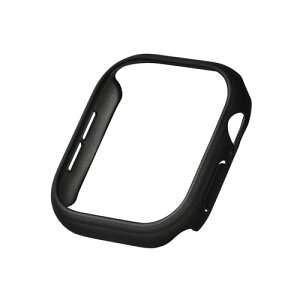 ELECOM�i�G���R���j �A�b�v���E�H�b�` �J�o�[ Apple Watch Series 10 [ 46mm ] �o���p�[ �n�[�h ���ʕی� �u���b�N AW-24ABPPBK