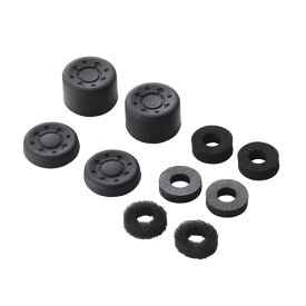 ELECOM（エレコム）Nintendo Switch 2 Joy-Con 2 用 スティックカバー & エイムリング 高さ/硬さ調整 滑り止め ブラック GM-NS225STCBK