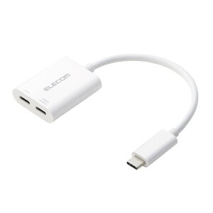 ELECOMiGRjUSB-C ϊA_v^ y 100W PD}[d 4Kfo z USB Type-C to Type-C×2 f[^] ( Windows MacBook Chromebook Android iPhone iPad Ή )  MPA-C2CPD100WH