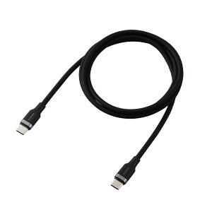 ELECOM(エレコム) USB Type-C ケーブル ( C to C ) 1m PD 100W 急速充電 シリコン素材 【 Type C ポート搭載 MacBook iPhone Android Galaxy Pixel iPad 等対応 】 ブラック MPA-CC5PSSA10BK