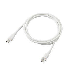 ELECOM�i�G���R���j USB Type-C �P�[�u�� ( C to C ) 1m PD 100W �}���[�d �V���R���f�� �y Type C �|�[�g���� MacBook iPhone Android Galaxy Pixel iPad ���Ή� �z �z���C�g MPA-CC5PSSA10WH