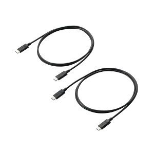 ELECOMiGRj USB Type-C P[u USB-C to USB-C 2{Zbg 1m PD 60W }[d y Type C |[g iPhone iPad MacBook Galaxy Xperia Pixel Ή z ubN MPA-CCTW10BK