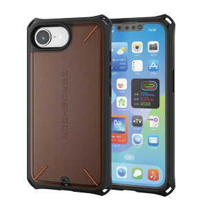 ELECOMiGRj iPhone 16e P[X nCubh Jo[ fD3O ϏՌ Xgbvz[t tBt ZEROSHOCK ubN PM-A25SZEROD3BK