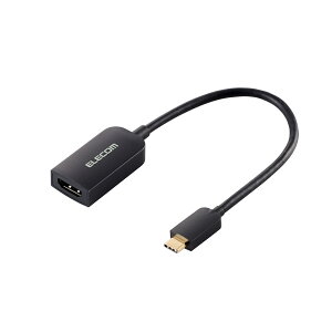 ELECOMiGRj USB-C HDMI ϊA_v^ y4K/60HzΉz USB Type-C fo ( Windows MacBook Chromebook Android iPhone iPad ) ubN AD-CHDMIQBK4