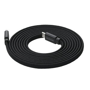 ELECOM�i�G���R���jUSB-C �P�[�u�� PD60W USB Type-C to Type-C 2m �}���[�d ���^�t���b�g �i�C�������b�V�� �}�O�l�b�g ���� �ł�����Ƃ܂Ƃ܂� �����^�ѕ֗� �`��L�� �u���b�N MPA-CCTMGF20BK