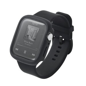 ELECOM�i�G���R���j �A�b�v���E�H�b�` �J�o�[ Apple Watch SE ��3���� / ��2���� [ 44mm ] �P�[�X �ϏՌ��t���[�� �w��h�~ ��U�h�~ TOUGH SLIM LITE �u���b�N AW-25DFCTSLBK