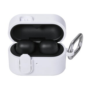 ELECOM�i�G���R���jSONY WF-1000XM6 ���C�����X�C���z�� �P�[�X �ϏՌ� �J�o�[ �t�^�J���b�N�@�\ �����h�~ �J���r�i�t�� �G�A�[�N�b�V�����\�� TOUGH SLIM Lock �z���C�g TWS-SO262TSLWH