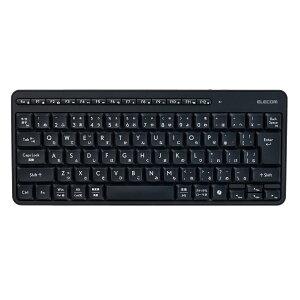 ELECOM�i�G���R���j ���C�����X�L�[�{�[�h �É� �e���L�[���X 2.4GHz���� USB���V�[�o�[(USB-A) ���{��z�� Windows Mac ChromeOS�Ή� AI�N���L�[���� �r���@�\ �����u���� �u���b�N TK-QT11MDMBK