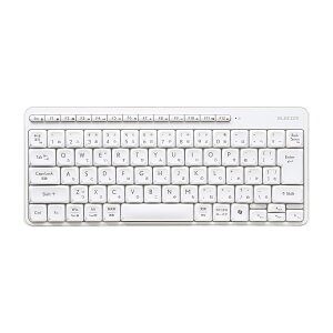 ELECOM�i�G���R���j ���C�����X�L�[�{�[�h �É� �e���L�[���X 2.4GHz���� USB���V�[�o�[(USB-A) ���{��z�� Windows Mac ChromeOS�Ή� AI�N���L�[���� �r���@�\ �����u���� �z���C�g TK-QT11MDMWH