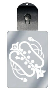 光るキーホルダー 家紋シリーズ 軍配唐団扇 (ぐんばいとううちわ) 7色に光る 家紋 入り キーホルダー 光る LED 夜 安全 キー USB充電 バッグチャーム LEDライト 夜道 交通安全 防犯 アクリル