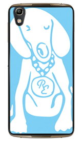 Dog サックスブルー×ホワイト design by ROTM （クリア） fir ALCATEL IDOL 4 MVNOスマホ（SIMフリー端末） SECOND SKIN alcatel idol 4 ケース alcatel idol 4 カバー アルカテル アイドル4 ケース アルカテル アイドル4 カバー 送料無料
