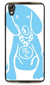 Dog ホワイト×サックスブルー design by ROTM （クリア） fir ALCATEL IDOL 4 MVNOスマホ（SIMフリー端末） SECOND SKIN alcatel idol 4 ケース alcatel idol 4 カバー アルカテル アイドル4 ケース アルカテル アイドル4 カバー 送料無料