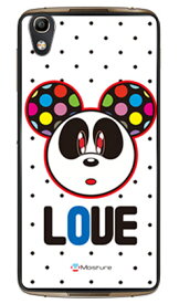 Love Panda ブラックドット （クリア） design by Moisture fir ALCATEL IDOL 4 MVNOスマホ（SIMフリー端末） SECOND SKIN alcatel idol 4 ケース alcatel idol 4 カバー アルカテル アイドル4 ケース アルカテル アイドル4 カバー 送料無料