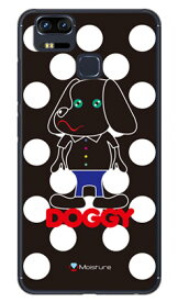 Doggy ホワイトドット （クリア） design by Moisture ZenFone Zoom S ZE553KL MVNOスマホ（SIMフリー端末） SECOND SKIN zenfone 3 zoom ケース zenfone 3 zoom カバー ze553kl ケース ze553kl カバー ゼンフォン3ズーム ケース 送料無料