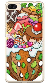 おかしのやま （クリア） design by 326 ZenFone 4 Max ZC520KL MVNOスマホ（SIMフリー端末） SECOND SKIN zenfone 4 max ケース zenfone 4 max カバー ZC520KL ケース ZC520KL カバー ゼンフォン4マックス ケース 送料無料