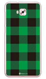 Buffalo check グリーン （クリア） design by Moisture ZenFone 4 Selfie ZD553KL MVNOスマホ（SIMフリー端末） SECOND SKIN zenfone 4 selfie ケース zenfone 4 selfie カバー zd553kl ケース zd553kl カバー 送料無料