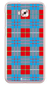 Tartan check レッド （クリア） design by Moisture ZenFone 4 Selfie ZD553KL MVNOスマホ（SIMフリー端末） SECOND SKIN zenfone 4 selfie ケース zenfone 4 selfie カバー zd553kl ケース zd553kl カバー ゼンフォン4セルフィー 送料無料