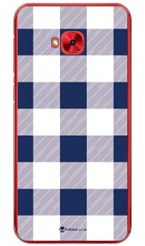 Buffalo check ネイビー×ホワイト （クリア） design by Moisture ZenFone 4 Selfie Pro ZD552KL MVNOスマホ（SIMフリー端末） SECOND SKIN zenfone 4 selfie pro ケース zenfone 4 selfie pro カバー zd552kl ケース zd552kl 送料無料