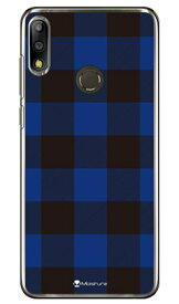 Buffalo check ブルー （クリア） design by Moisture ZenFone Max Pro M2 ZB631KL MVNOスマホ（SIMフリー端末） SECOND SKIN zenfone max pro m2 ケース zenfone max pro m2 カバー zb631kl ケース zb631kl カバー 送料無料