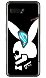 Bunny bone ブラック （ソフトTPUクリア） design by ROTM ROG Phone II MVNOスマホ（SIMフリー端末） SECOND SKIN rogphone2 スマホ rogphone2 スマートフォン rogphone2 スマホケース rogphone2 スマホカバー ログフォン2 送料無料