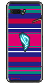 Moisture Stripe ブルー （ソフトTPUクリア） design by Moisture ROG Phone II MVNOスマホ（SIMフリー端末） SECOND SKIN rogphone2 スマホ rogphone2 スマートフォン rogphone2 スマホケース rogphone2 スマホカバー ログフォン2 送料無料