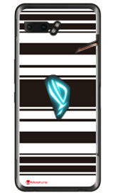 Moisture Stripe ブラックホワイト （ソフトTPUクリア） design by Moisture ROG Phone II MVNOスマホ（SIMフリー端末） SECOND SKIN rogphone2 スマホ rogphone2 スマートフォン rogphone2 スマホケース rogphone2 スマホカバー ログフォン2 送料無料